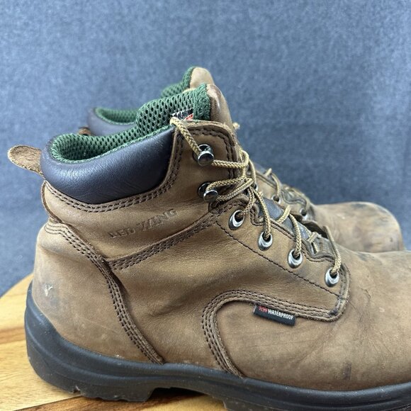 Red Wing Shoes Model 2240 Mens Size 11D King Toe Work Boots Brown Leather - Picture 4 of 14